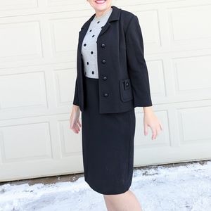 MIDCENTURY SKIRT SUIT hanbury 1960's M (N10)